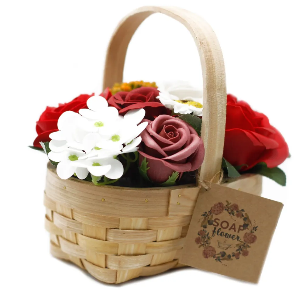 Panier de fleurs de savon - M