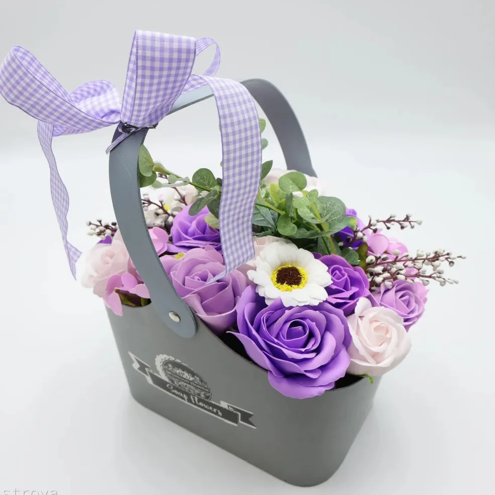 Panier de fleurs de savon - XL