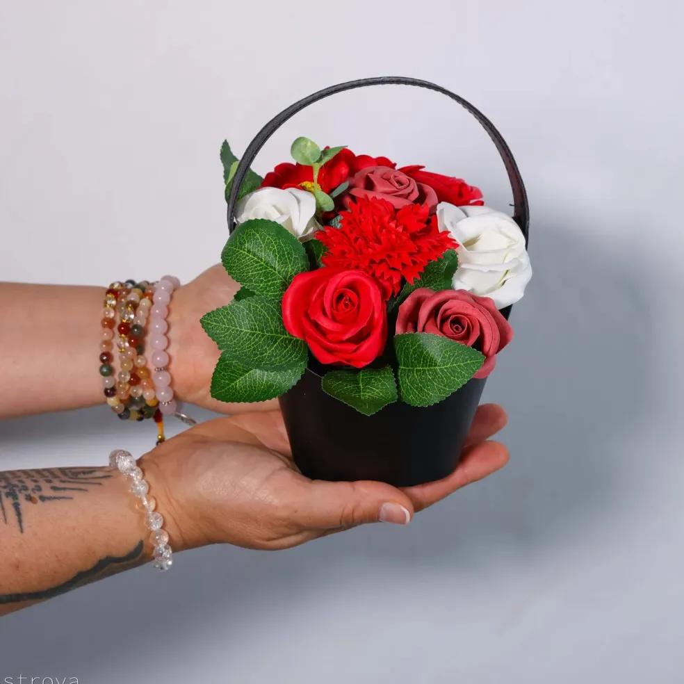 Panier de fleurs de savon - XL