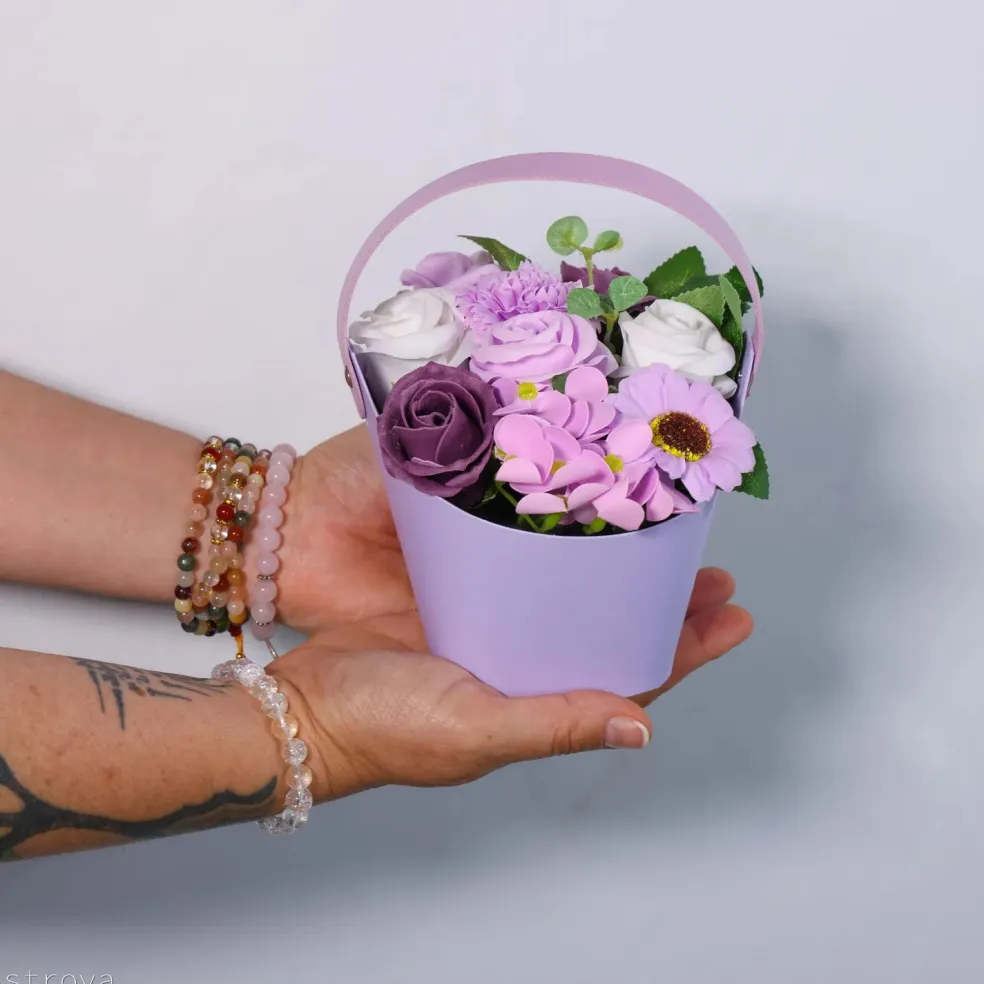 Panier de fleurs de savon - XL