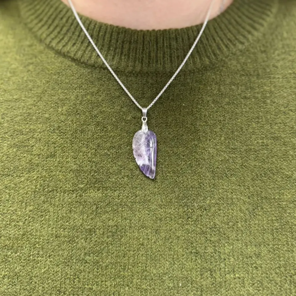 Pendentif Aile d'Ange en Améthyste