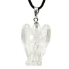 Pendentif Ange en Cristal de Roche Lumineux