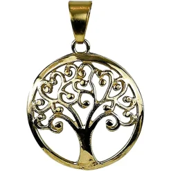 Pendentif Arbre de la Vie en Laiton Doré