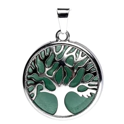 Pendentif Arbre de Vie en Aventurine Verte