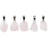 Pendentif argent en Quartz Rose brut