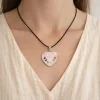 Pendentif Chakra Quartz en Forme de Coeur