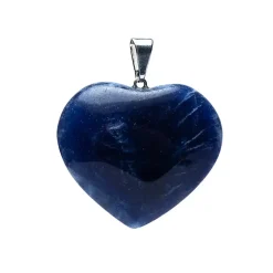 Pendentif Coeur Sodalite Bleu Naturel