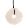 Pendentif Donut en Quartz Rose sans cordon