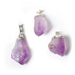 Pendentif en Améthyste brute naturelle