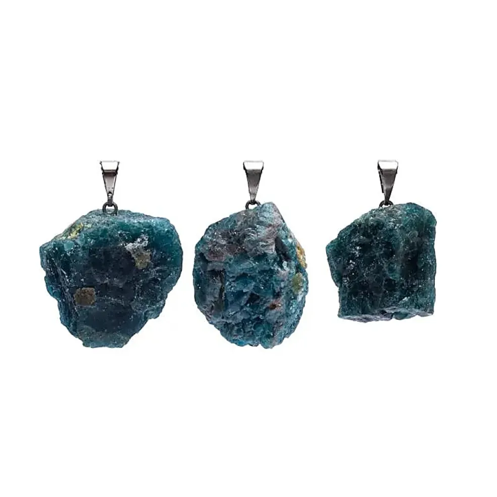 Pendentif en Apatite brute - Forme naturelle