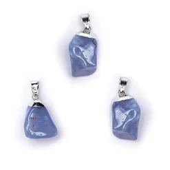 Pendentif en Calcédoine Encadré en Métal