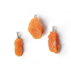 Pendentif en Calcite Orange brute