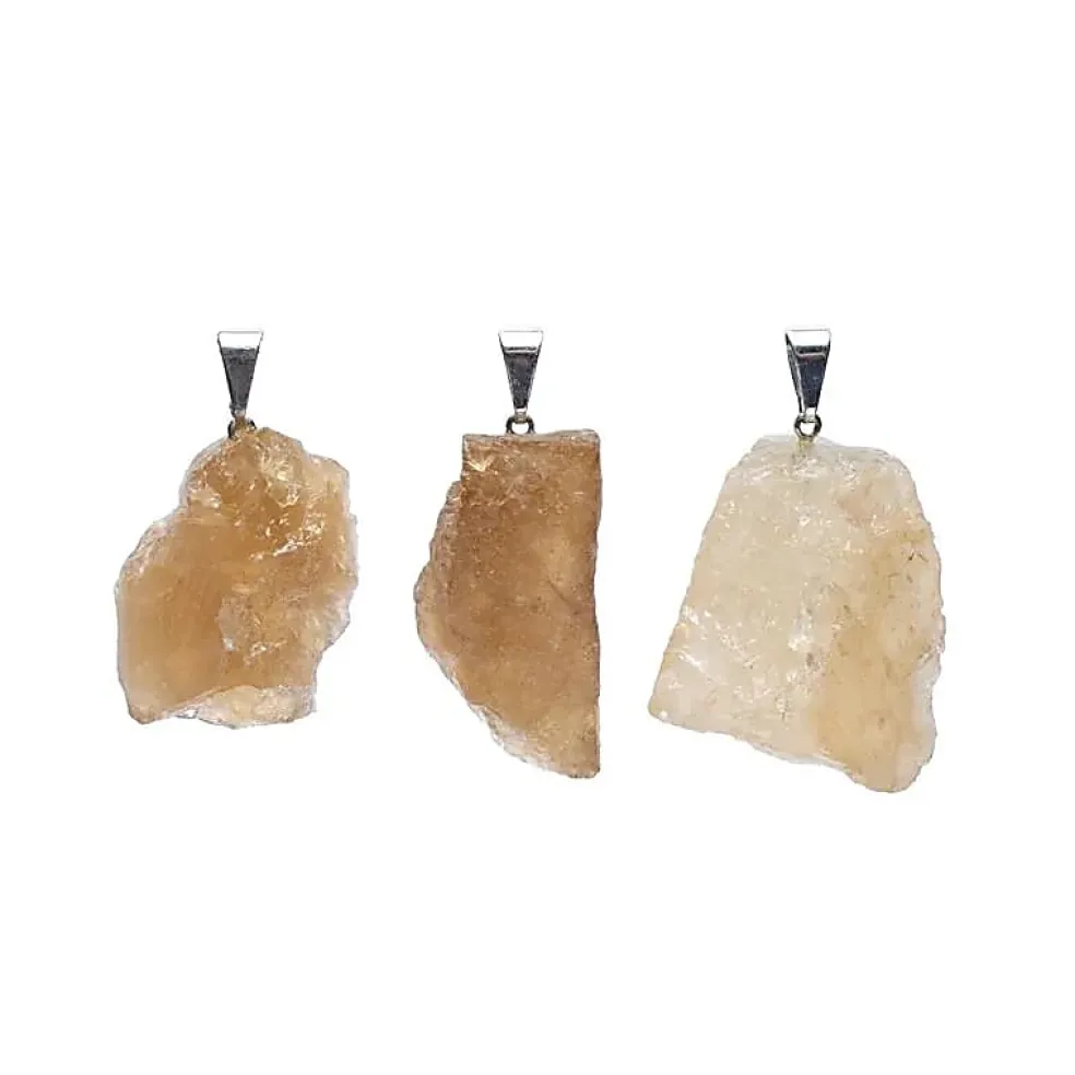 Pendentif en Citrine Naturelle brute