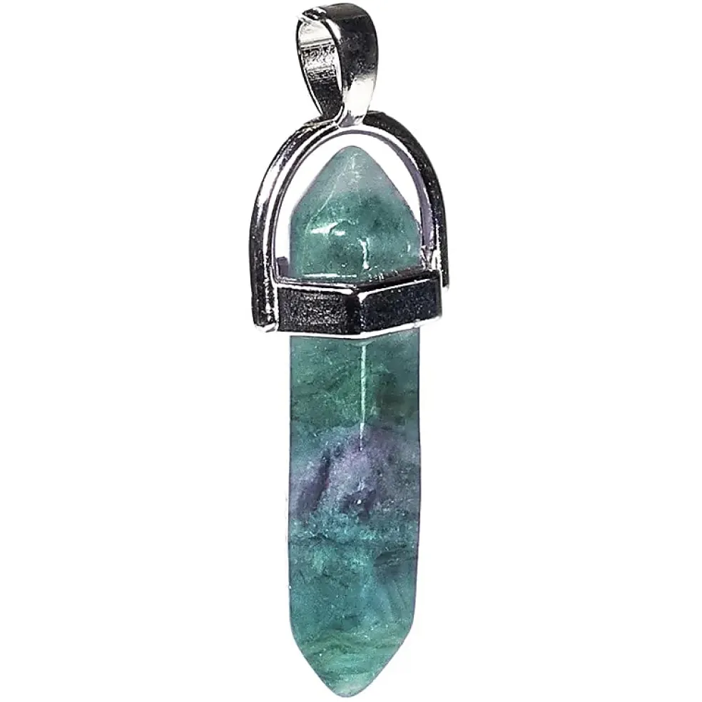 Pendentif en Fluorite Multicolore Élégant