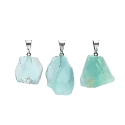 Pendentif en fluorite verte brute