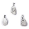 Pendentif en Howlite Blanc avec crochet