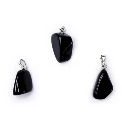 Pendentif en Obsidienne Noire avec crochet
