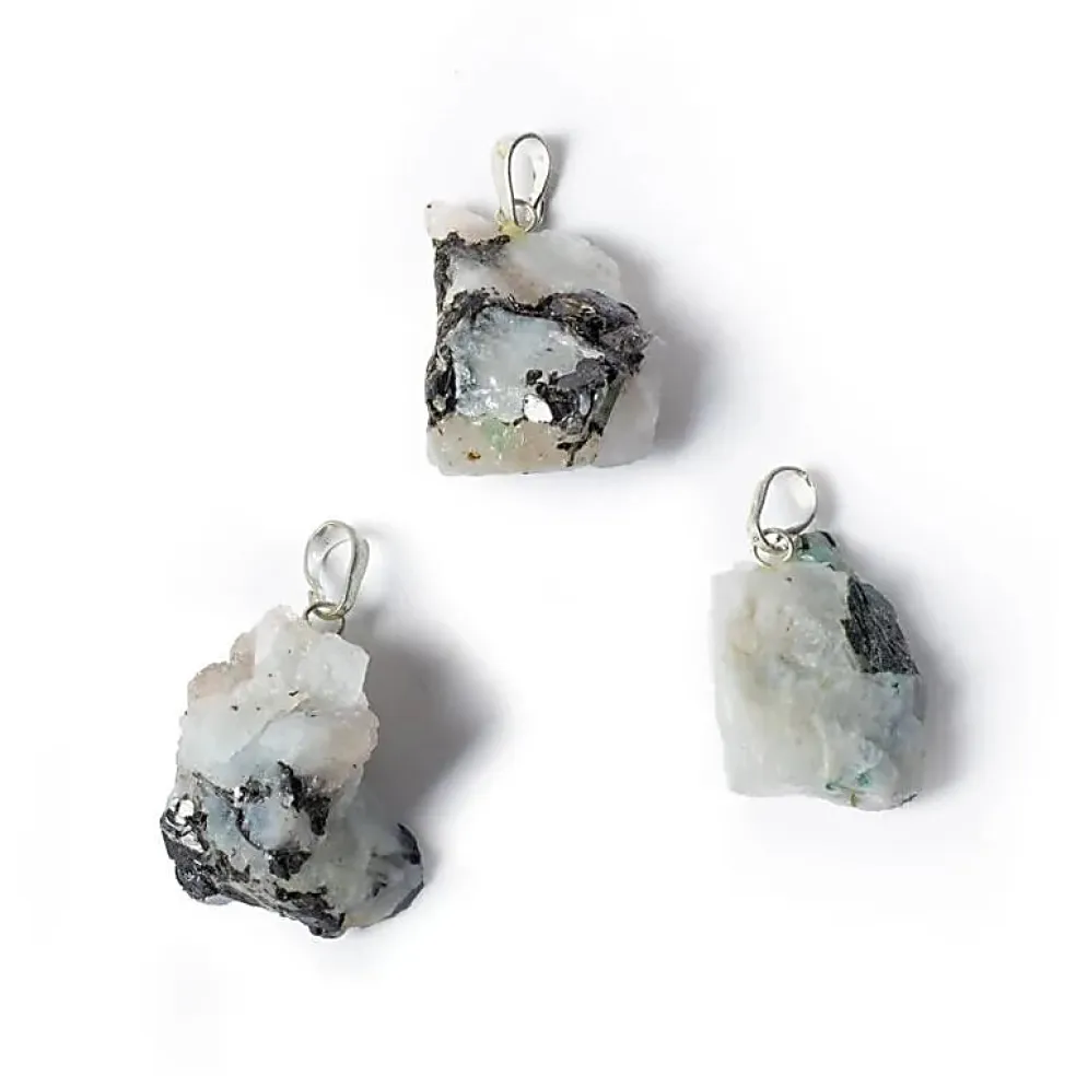 Pendentif en Pierre de Lune Blanche brute