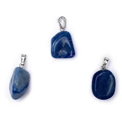 Pendentif en Quartz Bleu avec crochet
