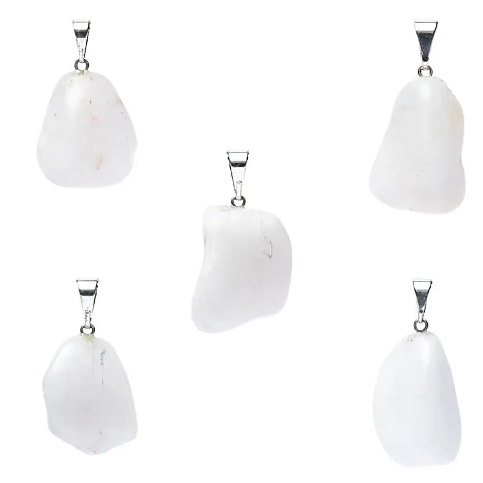 Pendentif en Quartz Laiteux percé