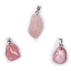 Pendentif en Quartz Rose avec crochet