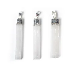 Pendentif en Sélénite Blanche brute
