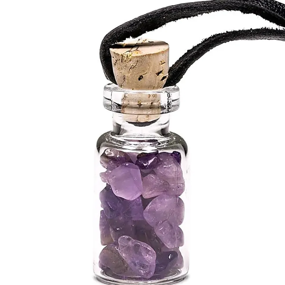 Pendentif fiole - Améthyste