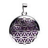 Pendentif Fleur de Vie Ornée d'Améthyste