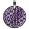 Pendentif Fleur de Vie Violet - Taille Moyenne