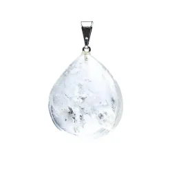 Pendentif Goutte en Cristal de Roche