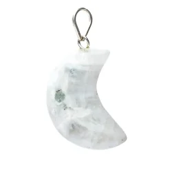 Pendentif Lune en Pierre de Lune
