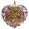 Pendentif Orgonite et Sélénite - Coeur