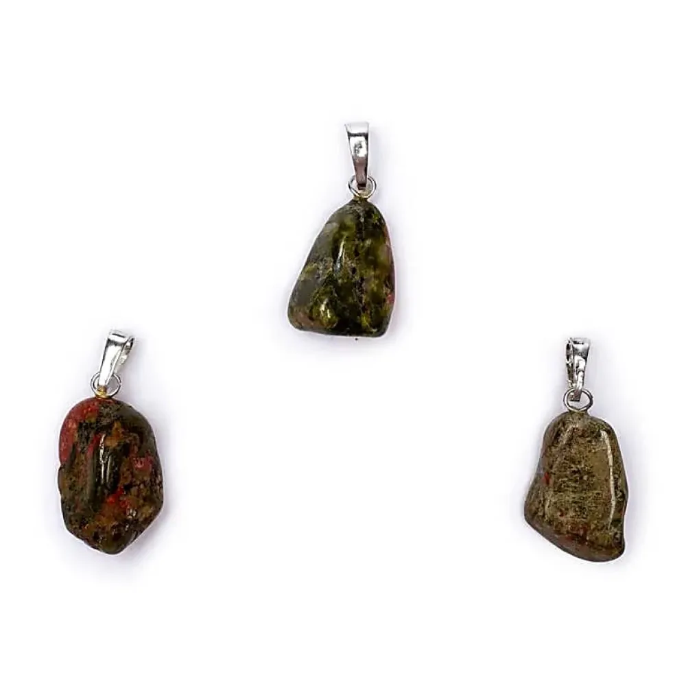 Pendentif Unakite avec crochet