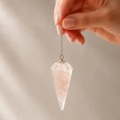 Pendule Orgonite & Quartz Rose facetté