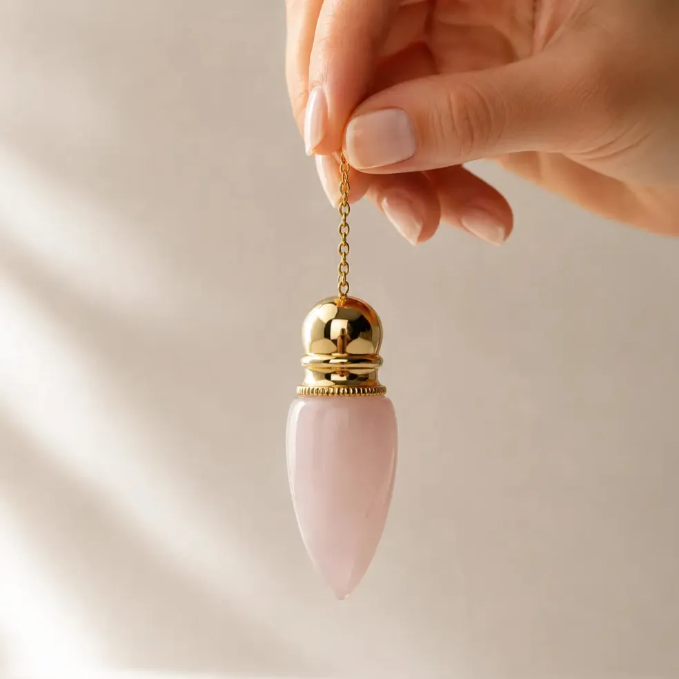 Pendule Quartz Rose et Laiton | Conique