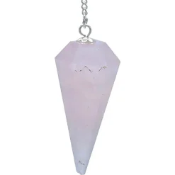 Pendule Quartz Rose à facette