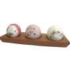 Porte Savon bois luxe - 3 compartiments