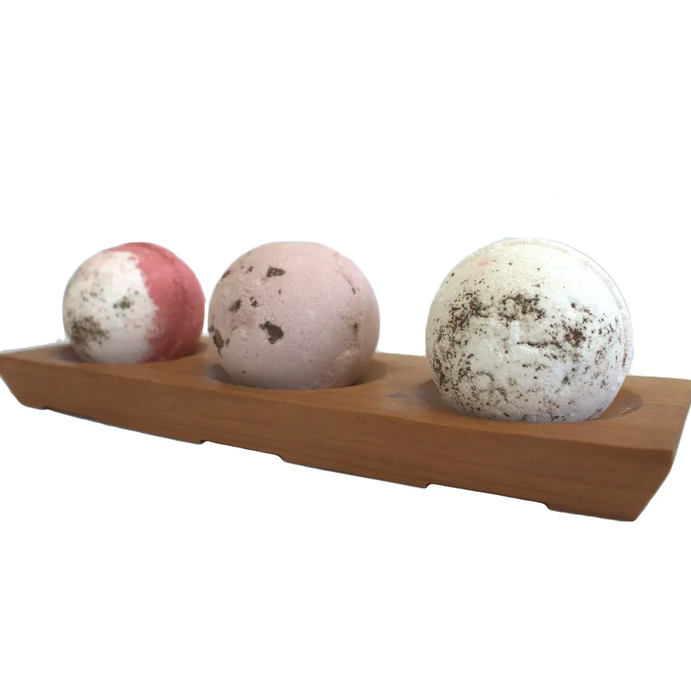 Porte Savon bois luxe - 3 compartiments