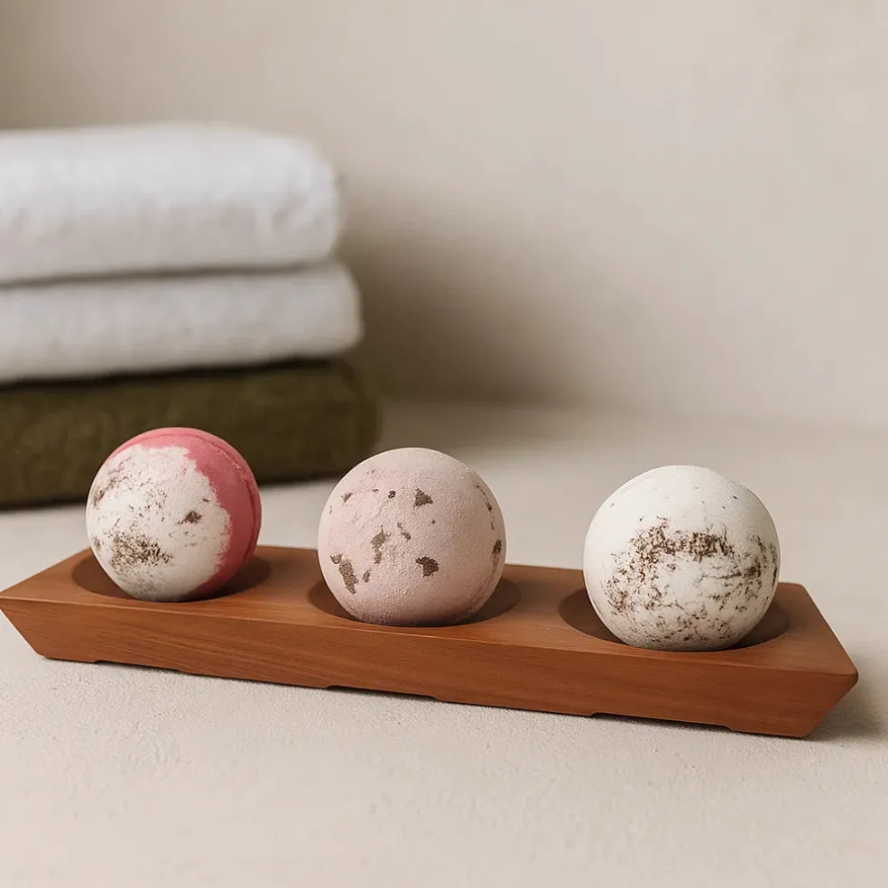 Porte Savon bois luxe - 3 compartiments