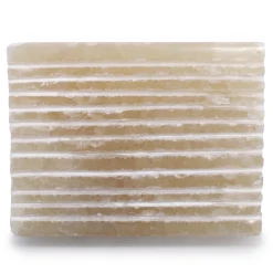 Porte savon carré en Onyx miel