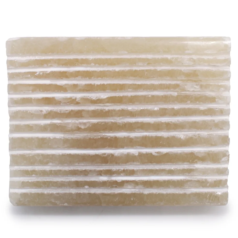Porte savon carré en Onyx miel
