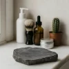 Porte savon en marbre gris naturel