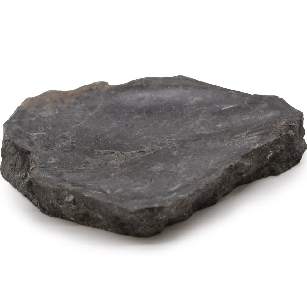Porte savon en marbre gris naturel