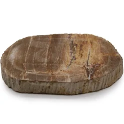 Porte savon marron en bois pétrifié