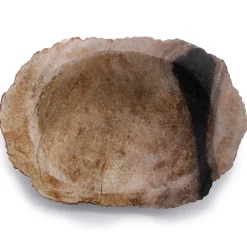 Porte savon noir en bois pétrifié