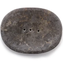 Porte savon ovale Classique en Marbre Gris