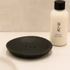Porte savon ovale en marbre noir