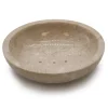 Porte savon rond en marbre miel